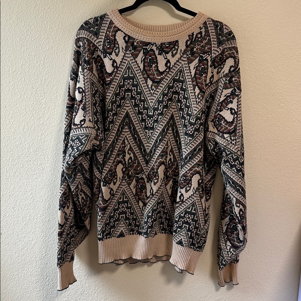Tricots St. Raphael Vintage Patterned Sweater